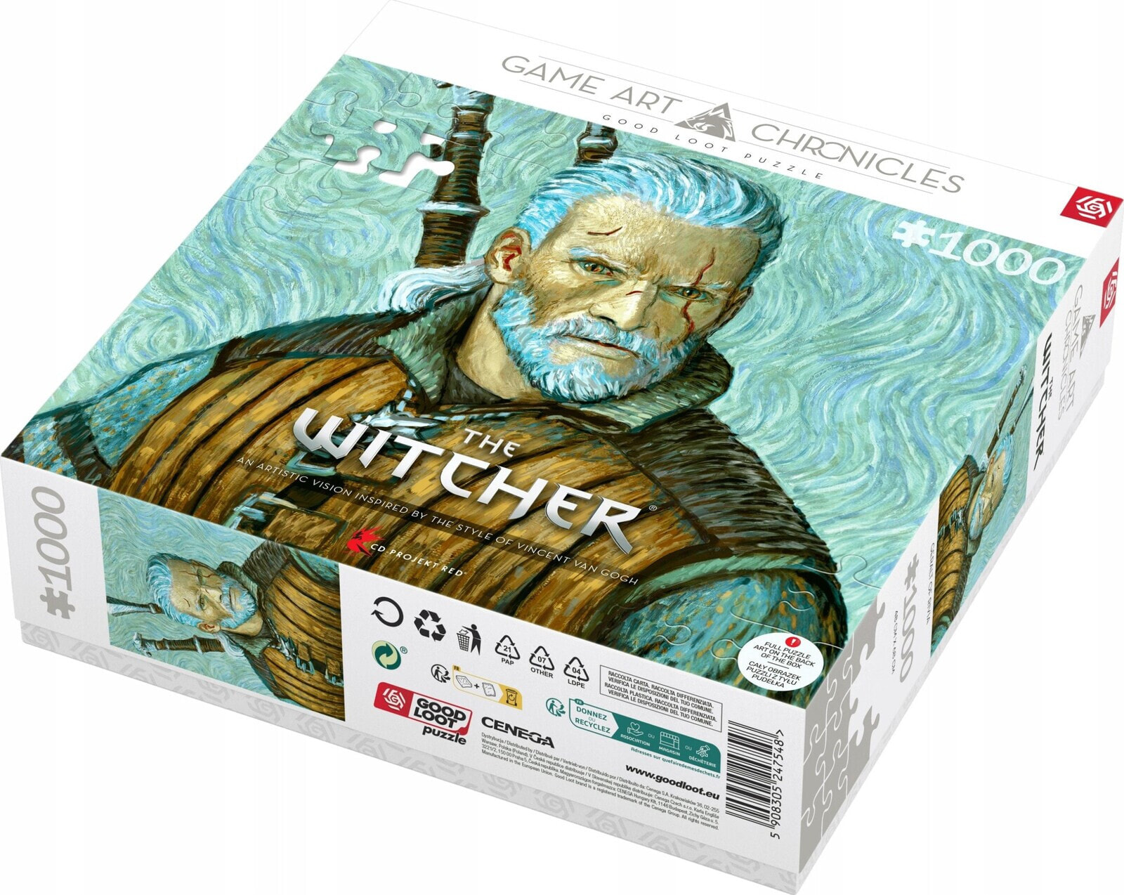 Good Loot Good Loot Puzzle: Game Art Chronicles - The Witcher - Geralt & Vincent van Gogh (1000 elementów)