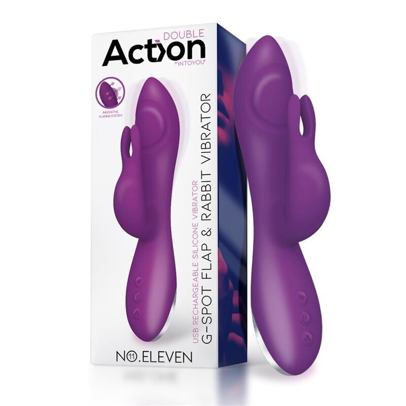 Вибратор Action No. Eleven Vibrator with Bunny, G-Spot and Pulse Function Magnetic USB Silicone