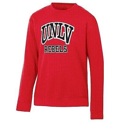 NCAA UNLV Rebels Men's Heathered Crew Neck Fleece Sweatshirt - S