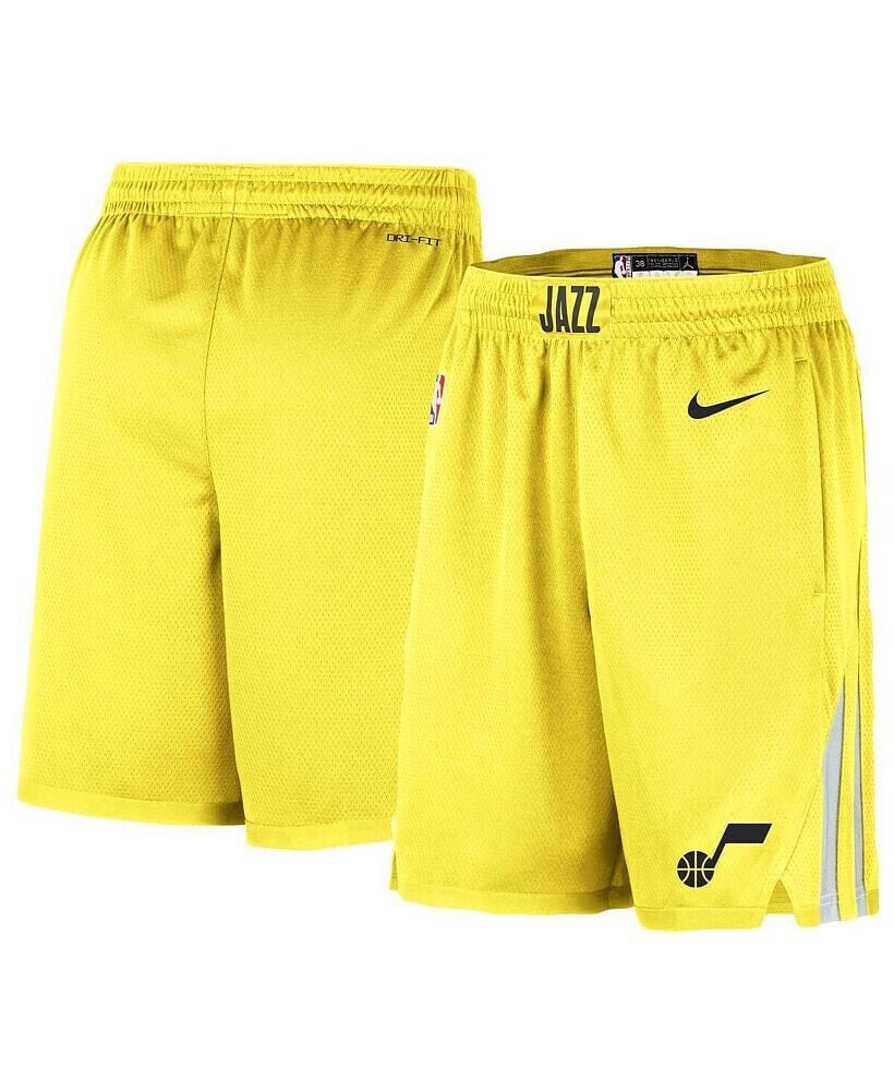 Nike men's Gold Utah Jazz 2020/21 Association Edition Swingman Performance Shorts