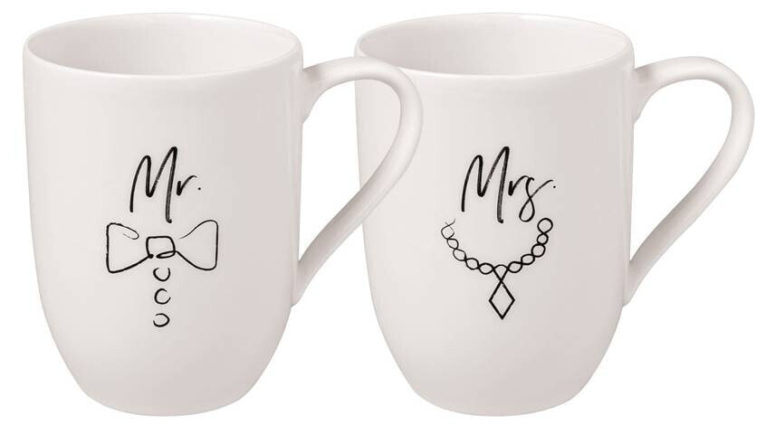 Kaffeebecher Statement Mr Mrs 2er Set