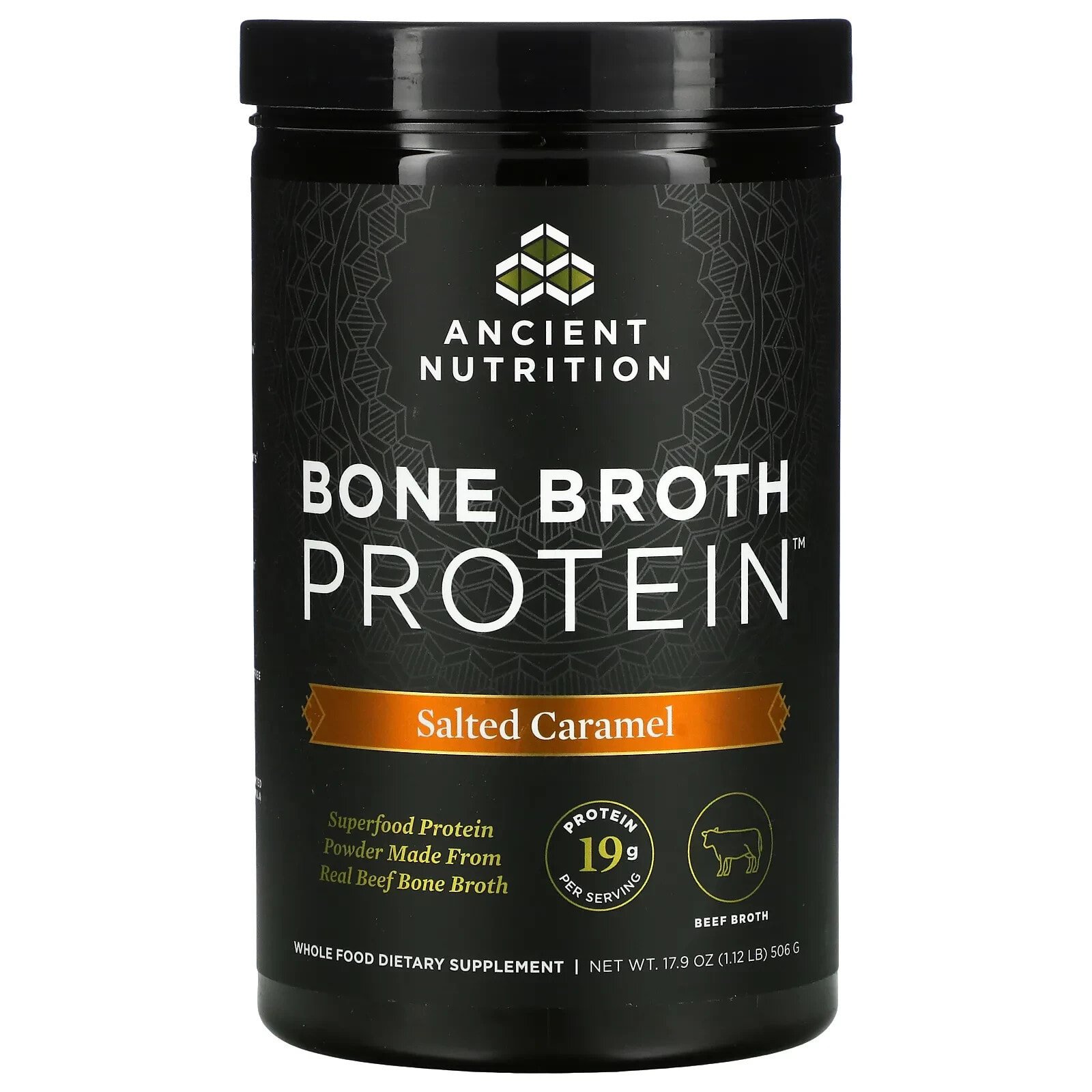 Dr. Axe / Ancient Nutrition, Bone Broth Protein, Vanilla, 2.2 lbs (984 g)