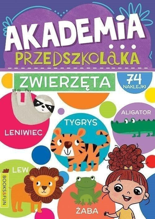 Раскраска для рисования Books And Fun Akademia przedszkolaka Zwierzęta