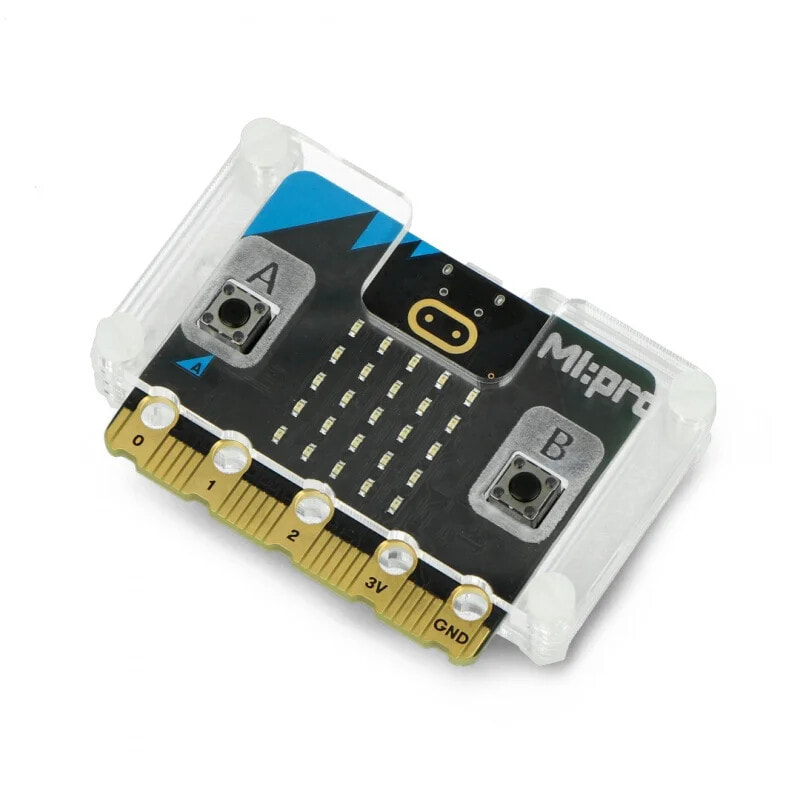 Case for BBC micro: bit V1 and V2 - transparent - Kitronik 56102