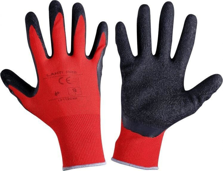 Lahti Pro Latex Coated Gloves Black / Red 10 "L211210P