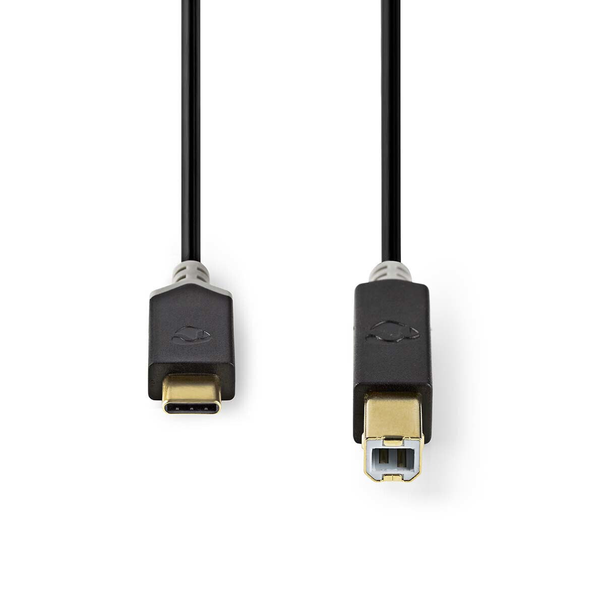 Nedis CCBW60651AT20 - 2 m - USB C - USB B - USB 2.0 - 480 Mbit/s - Anthracite