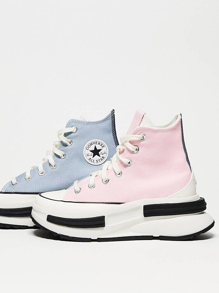 Converse – Run Star Legacy CX Hi – Hohe Sneaker in Blau und Rosa