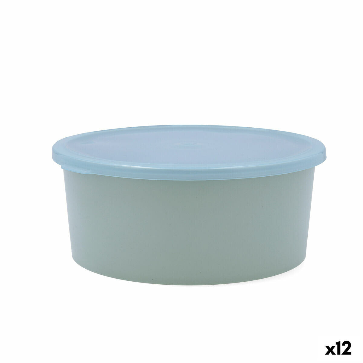 Round Lunch Box with Lid Quid Inspira 1,34 L Green Plastic (12 Units)