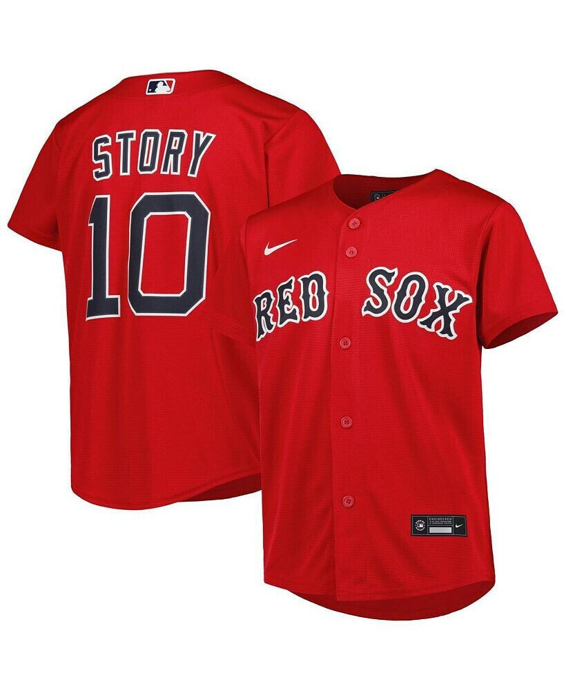 Nike big Boys and Girls Trevor Story Red Boston Red Sox Alternate Replica Player Jersey