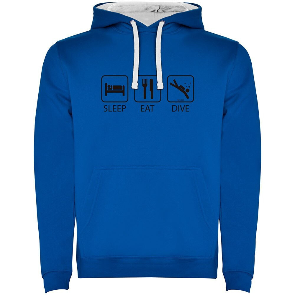KRUSKIS Sleep Eat And Dive Two-Colour Hoodie