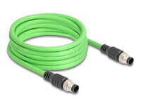 Delock M12 Kabel A-kodiert 8 Pin Stecker zu PUR TPU 5 m - Cable - 5 m