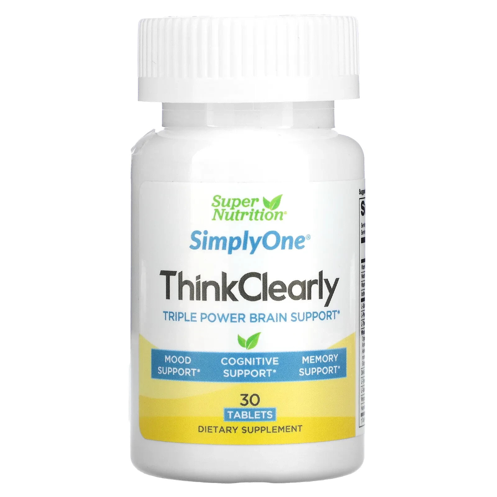SimplyOne, Think Clearly, 30 Tablets