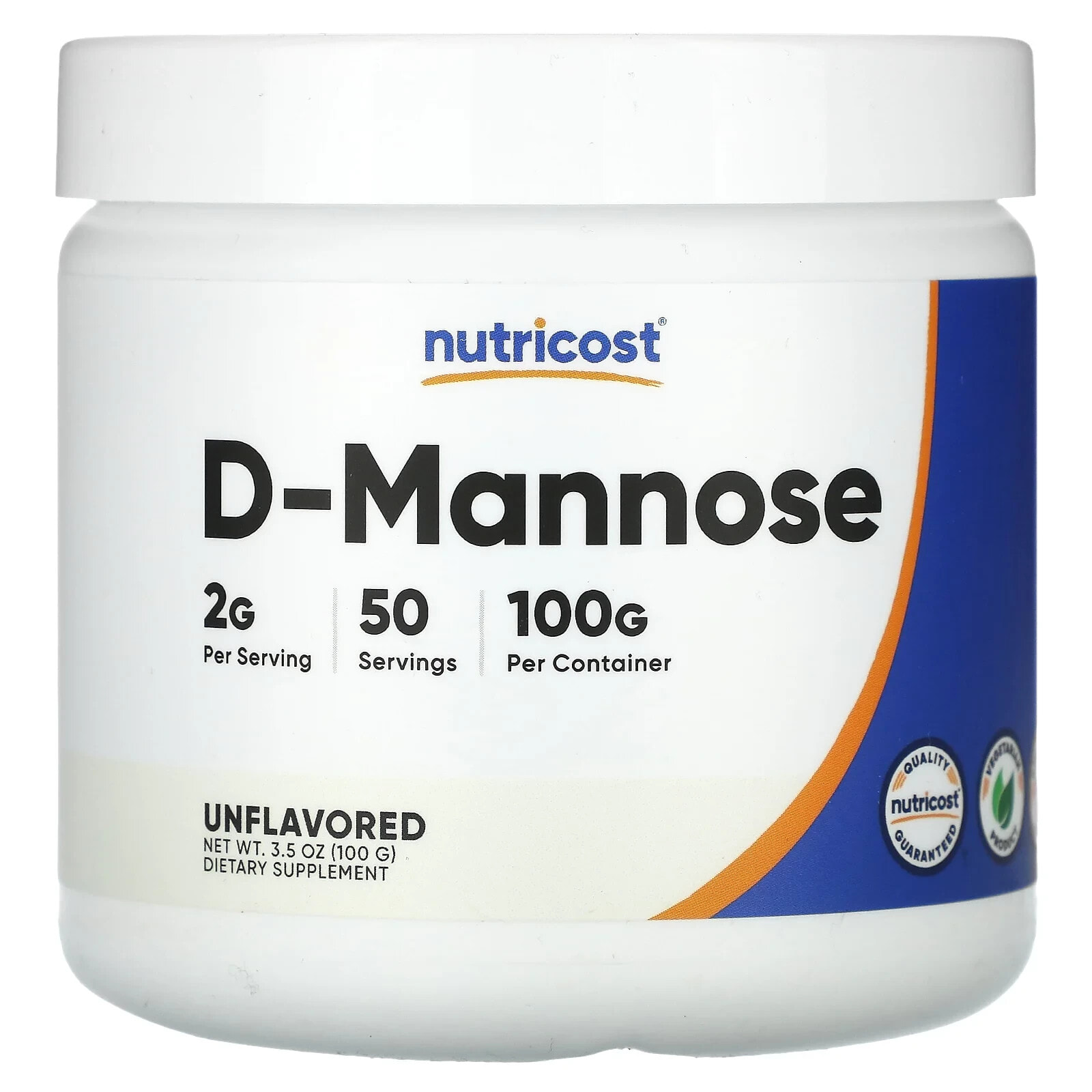 Nutricost, D-Mannose, Unflavored, 8.9 oz (250 g)