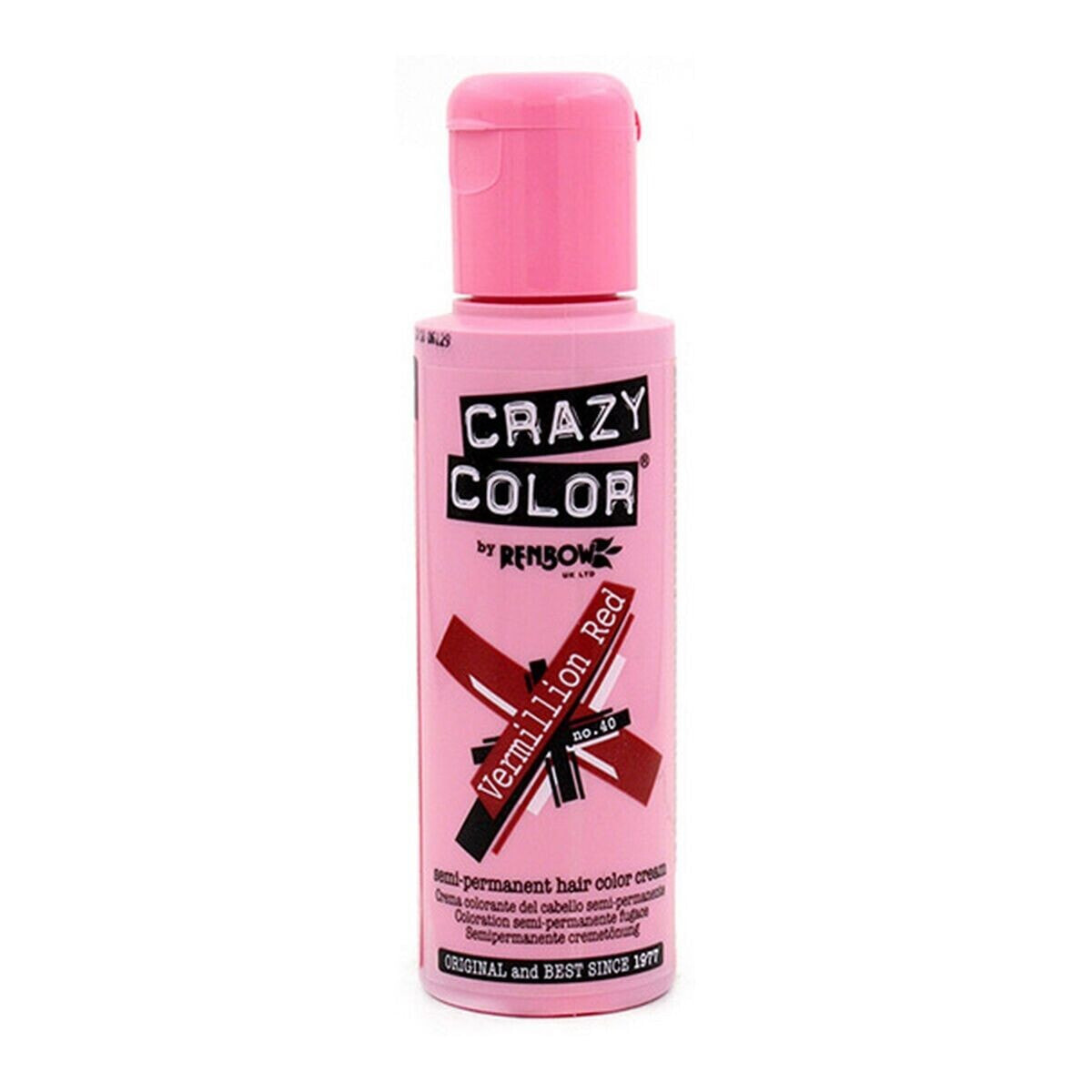 Permanent Dye Crazy Color 40 Vermillion Red (100 ml)