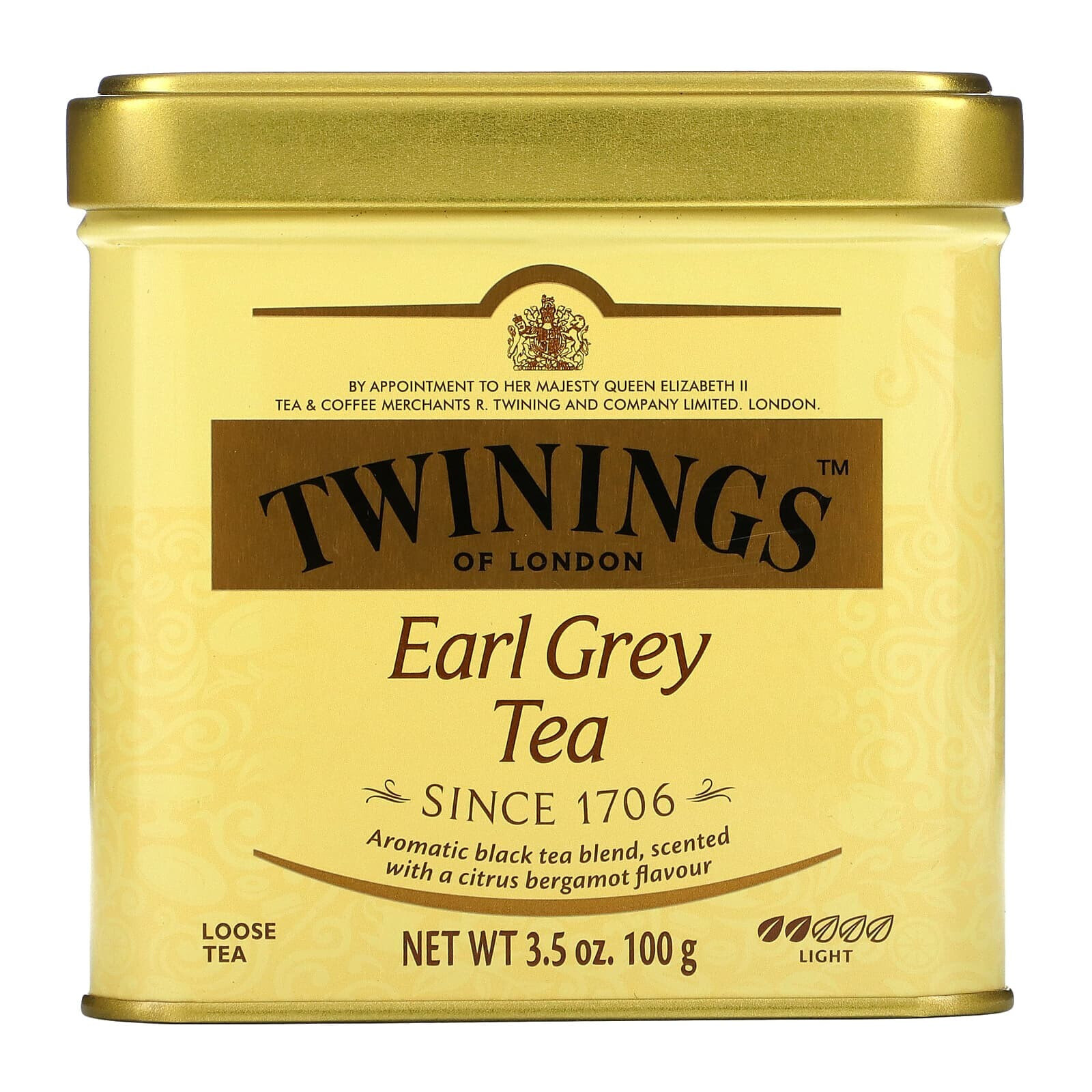 Twinings, Lady Grey, листовой чай, 100 г (3,5 унции)