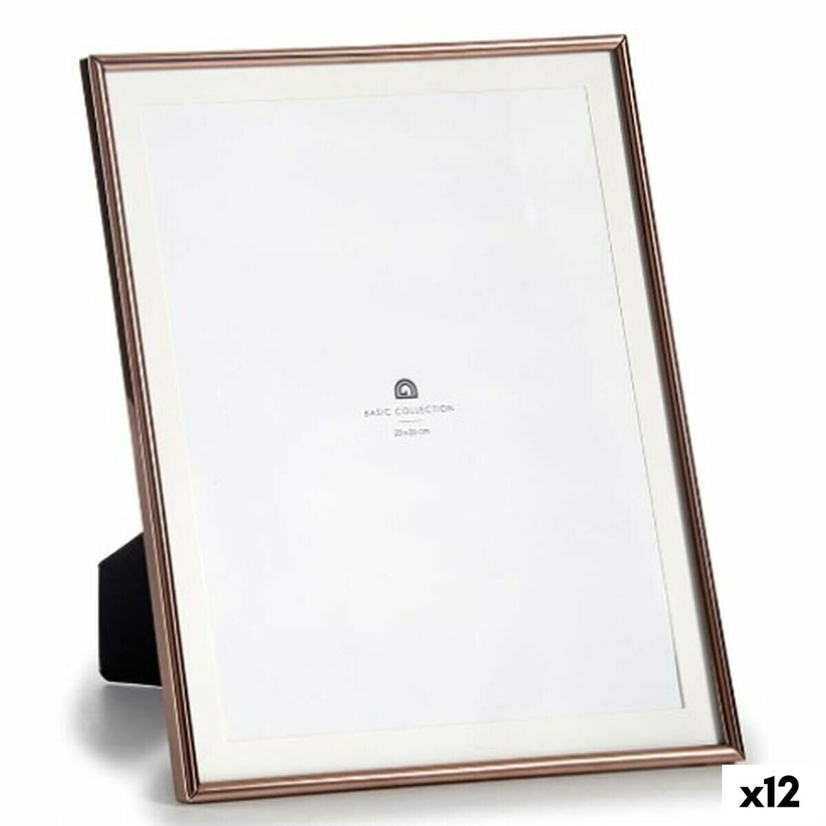 Photo frame Copper Crystal Steel 23 x 28 x 15 cm (12 Units)