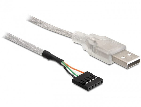 DeLOCK Cable USB 2.0-A male to pin header pin header 5pin Серебристый 83078