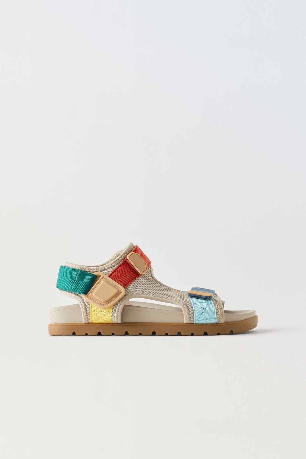 Multicoloured strap sandals