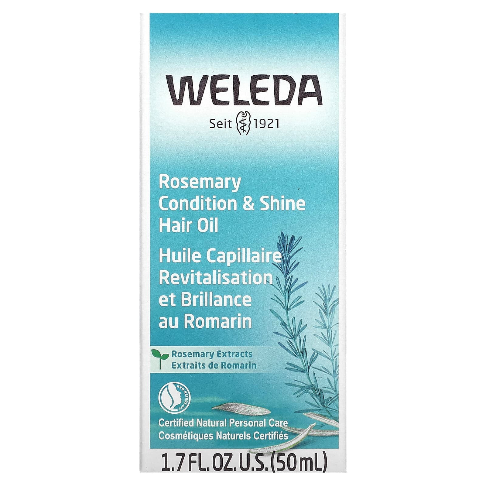 Weleda Intensive Nourishing Hair Oil Питательное масло с экстрактом розмарина, придающее блеск сухим и ломким волосам 50 мл