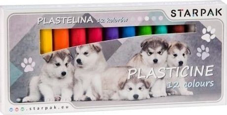 Пластилин или масса для лепки для детей Starpak Plastelina 12 kolorów Cuties psy