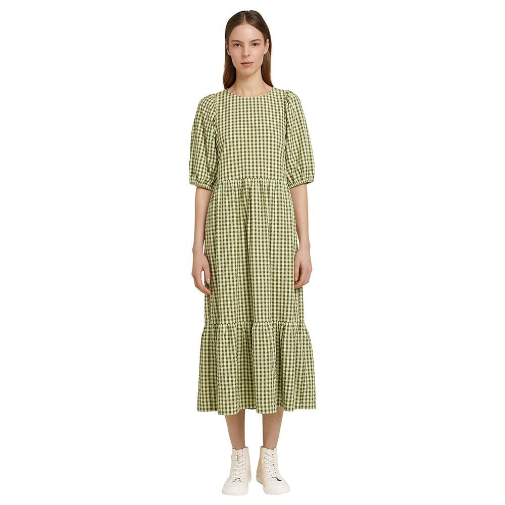 TOM TAILOR Checked Midi Dress