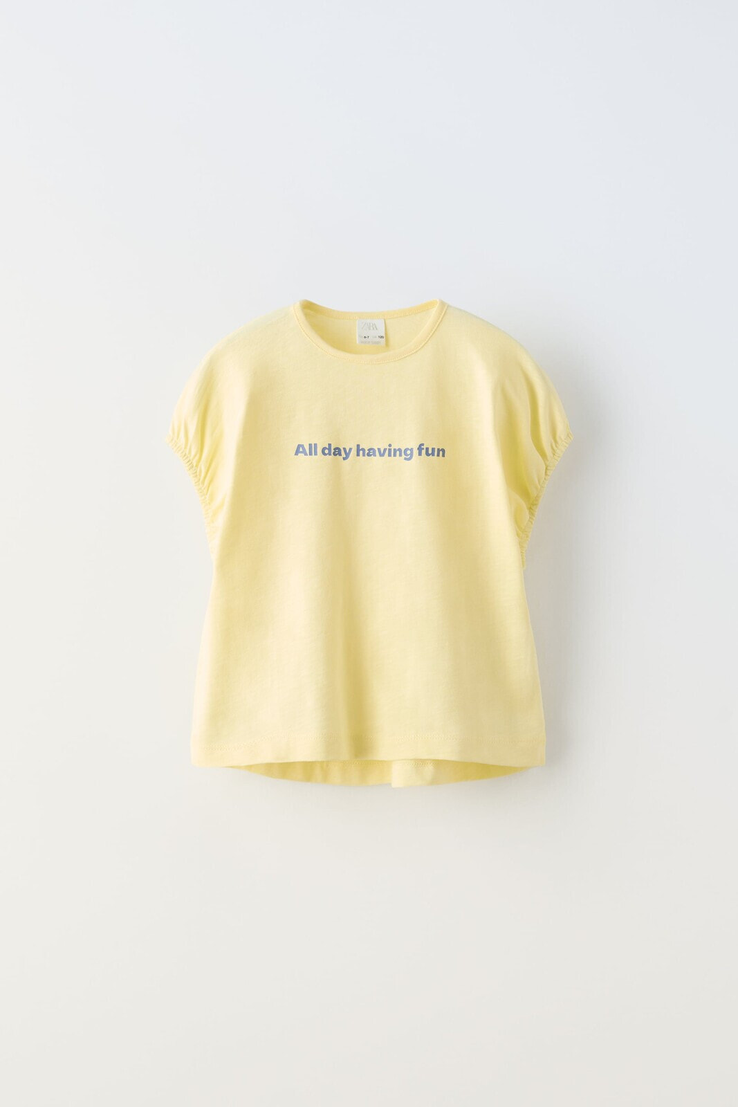 Slub knit t-shirt with slogan