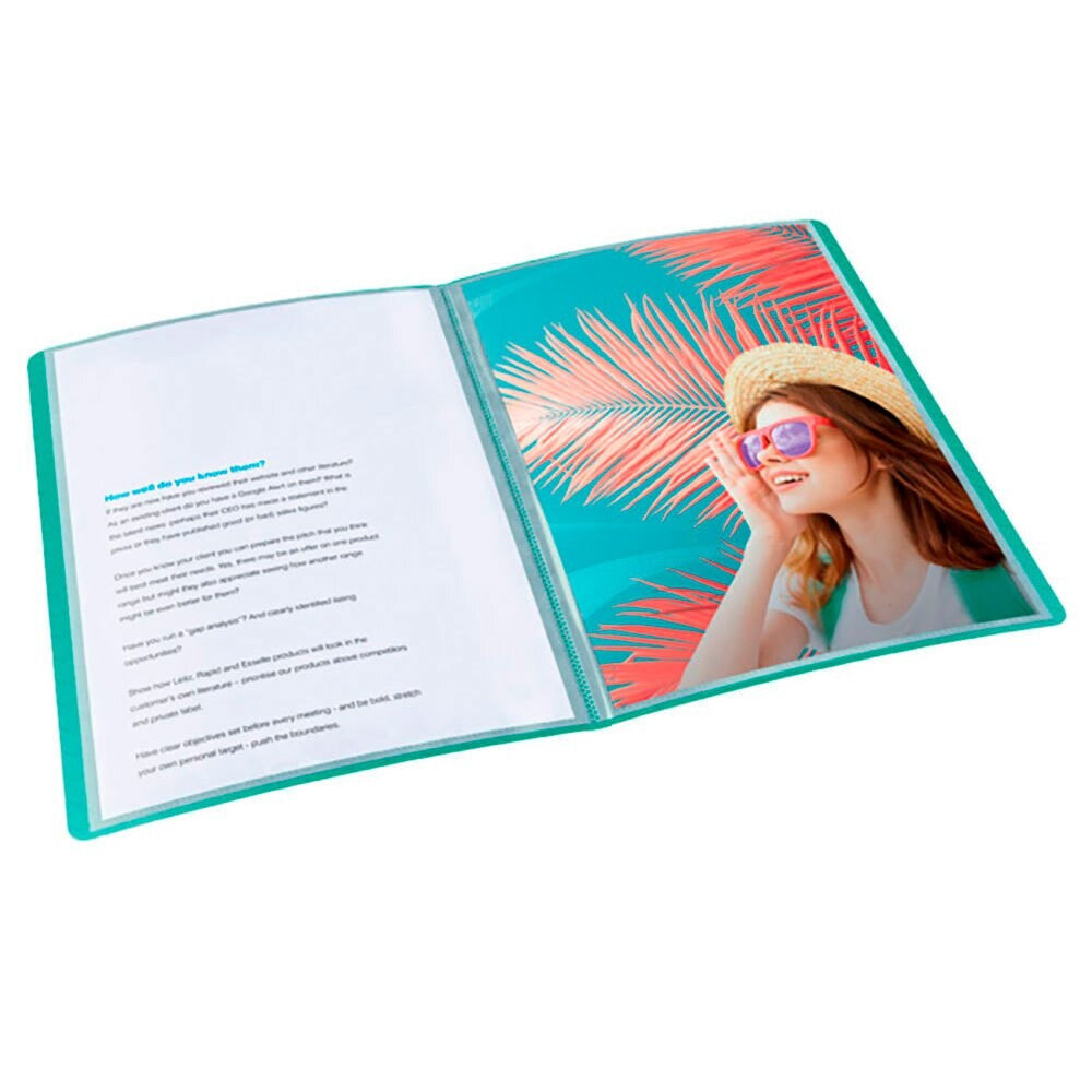 ESSELTE Colour Breeze PP A4 Flexible Covers 80 Sleeves Folder