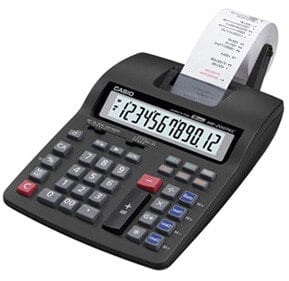 Casio HR-200TEC калькулятор Настольный Печатающий Черный