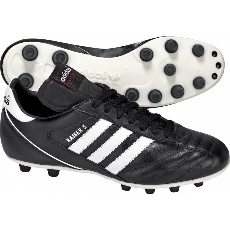 Мужские футбольные бутсы черные с шипами Adidas Kaiser 5 Liga FG 033201 football shoes