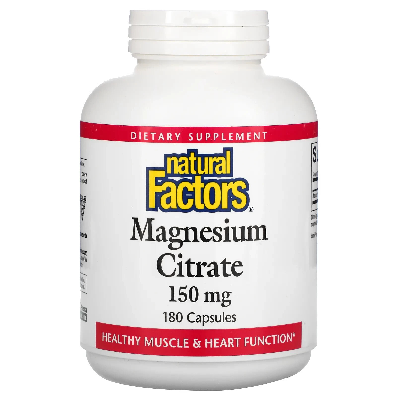 Natural Factors, Цитрат магния, 150 мг, 360 капсул