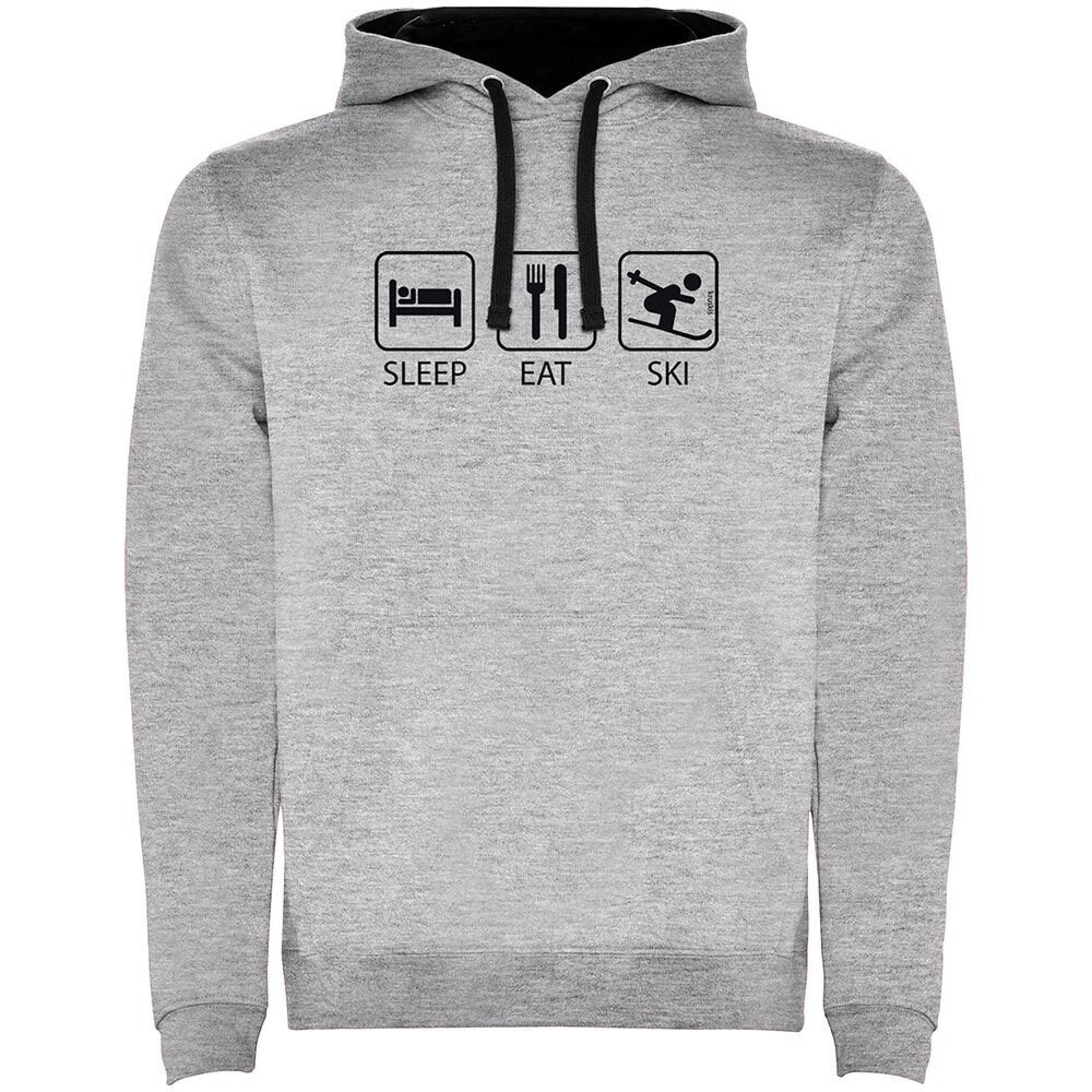 KRUSKIS Sleep Eat And Ski Two-Colour Hoodie