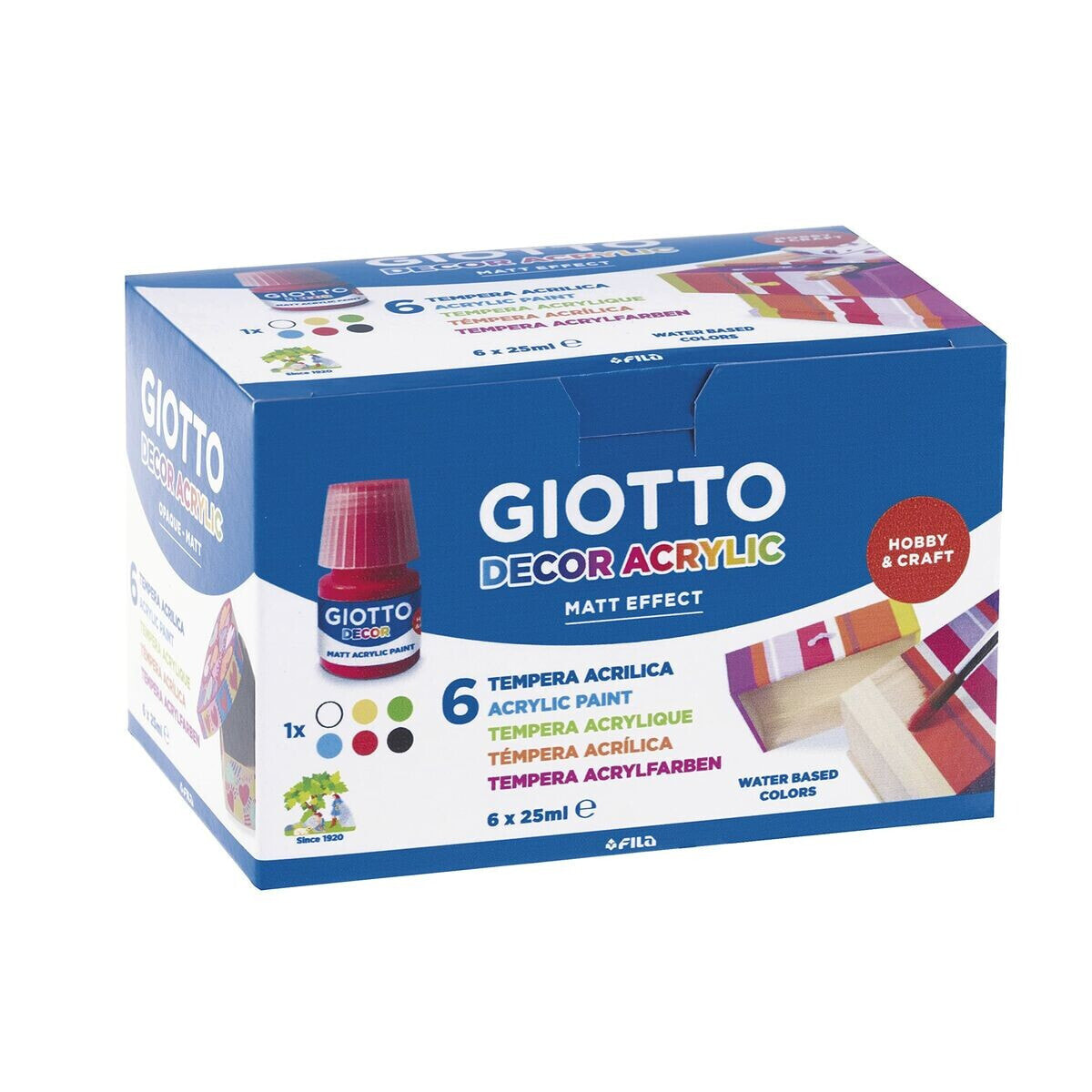 Краски Giotto Decor Разноцветный Белый 25 ml (6 Предметы)