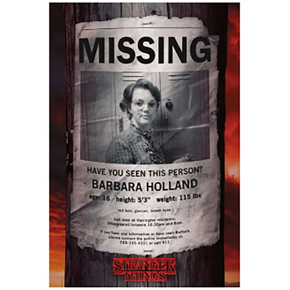 STRANGER THINGS Barb Missing Poster