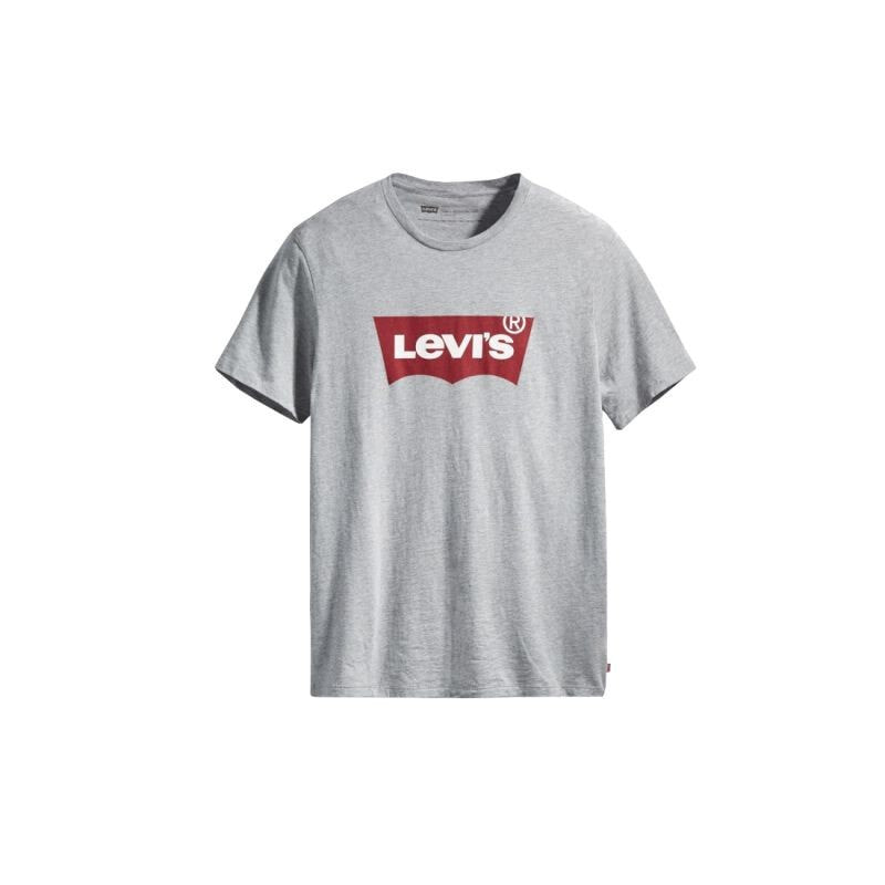 Мужская футболка повседневная серая с логотипом на груди   Levis Graphic Set In Neck Tee M 177830138