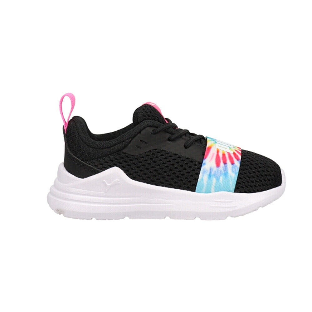 Puma Wired Run Tie Dye Lace Up Infant Girls Black Sneakers Casual Shoes 381549-