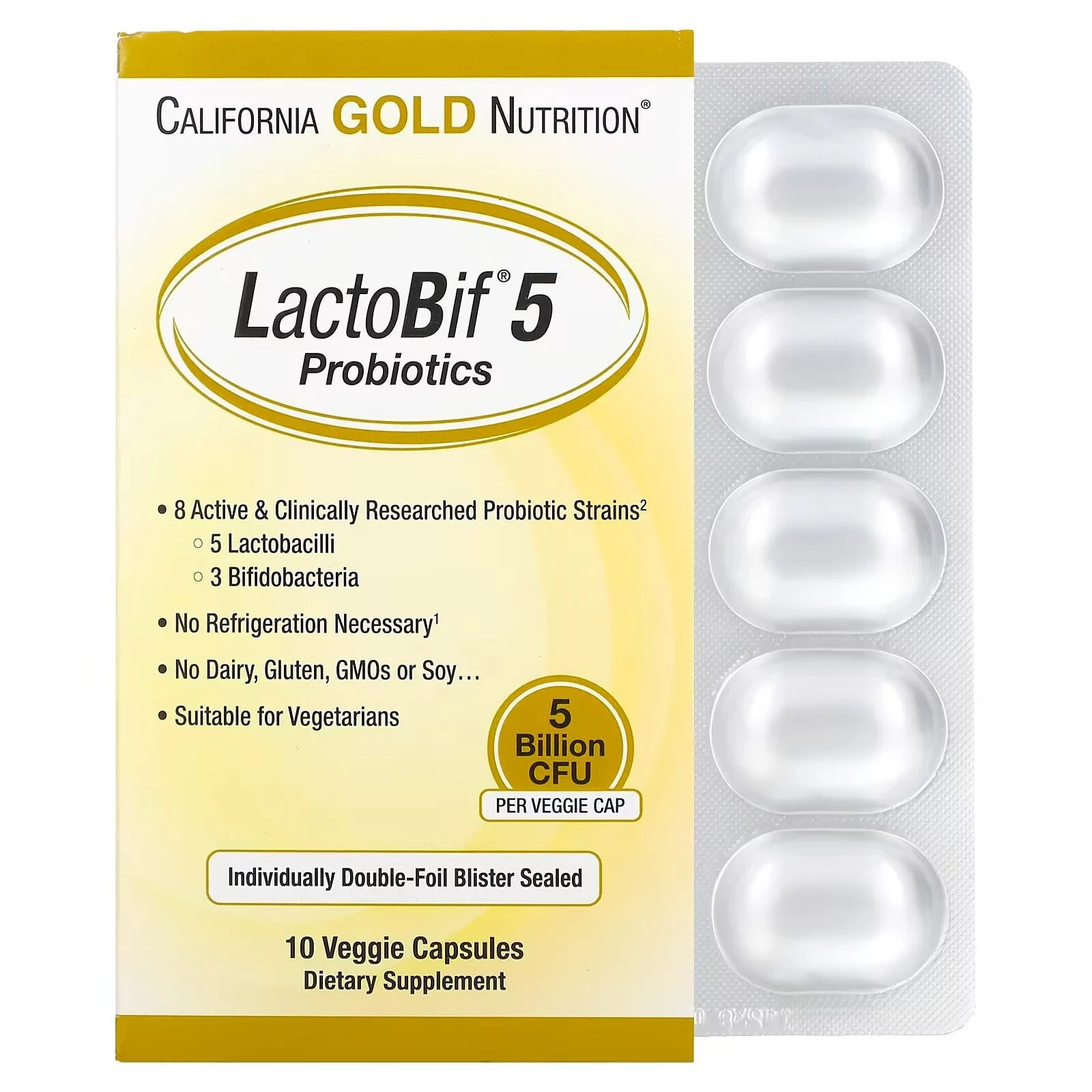 LactoBif 100 Probiotics, 100 Billion CFU, 30 Veggie Capsules