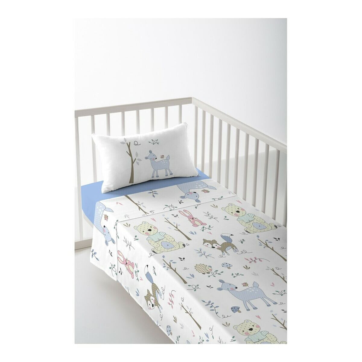 Cot Flat Sheet Cool Kids Forest (60cm cot)