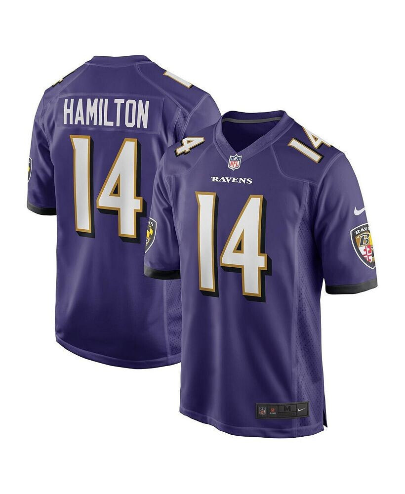 Nike men's Kyle Hamilton Purple Baltimore Ravens 2022 NFL Draft First Round Pick Game Jersey