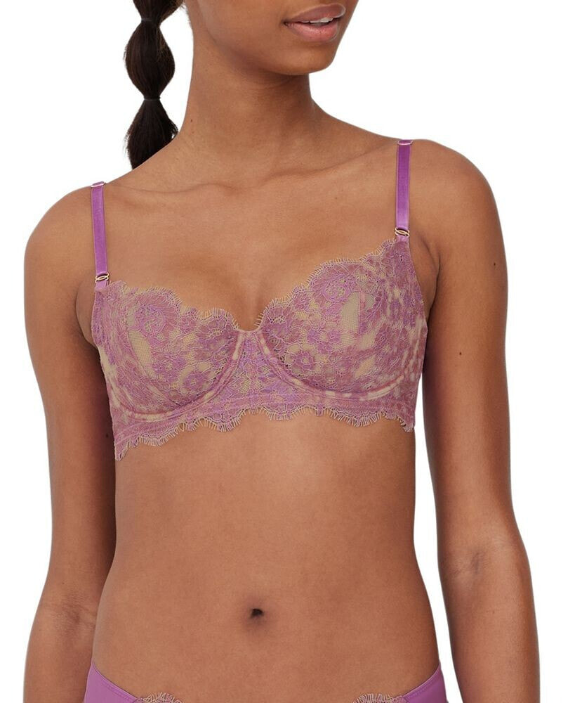 Women's Entice Unlined Underwire Lace Balconette Bra бюстгальтеры Цвет:  Sheer Lilac/Nylon; Размер: 38C купить недорого от 47 руб. в  интернет-магазине
