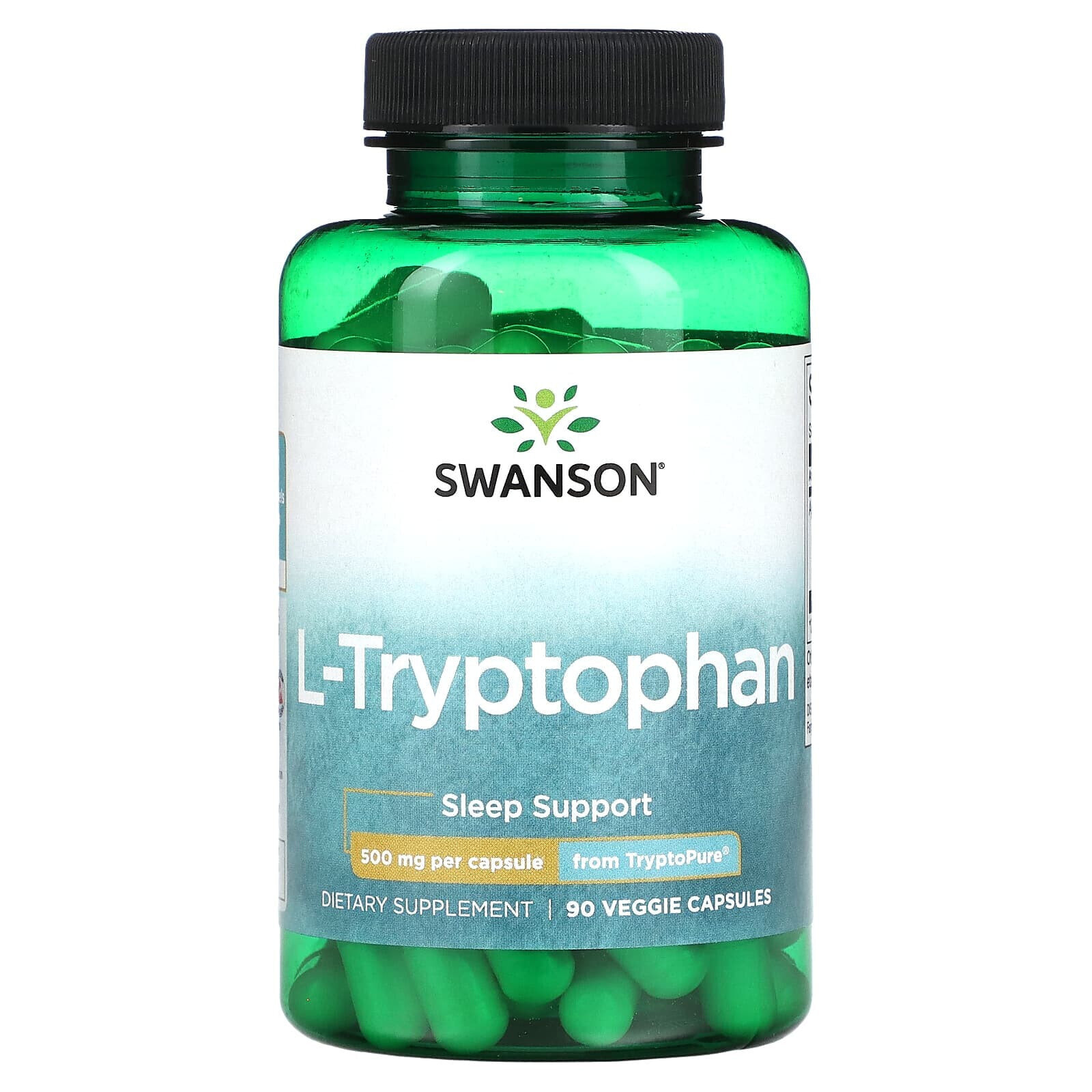 Swanson, L-триптофан, 500 мг, 90 растительных капсул
