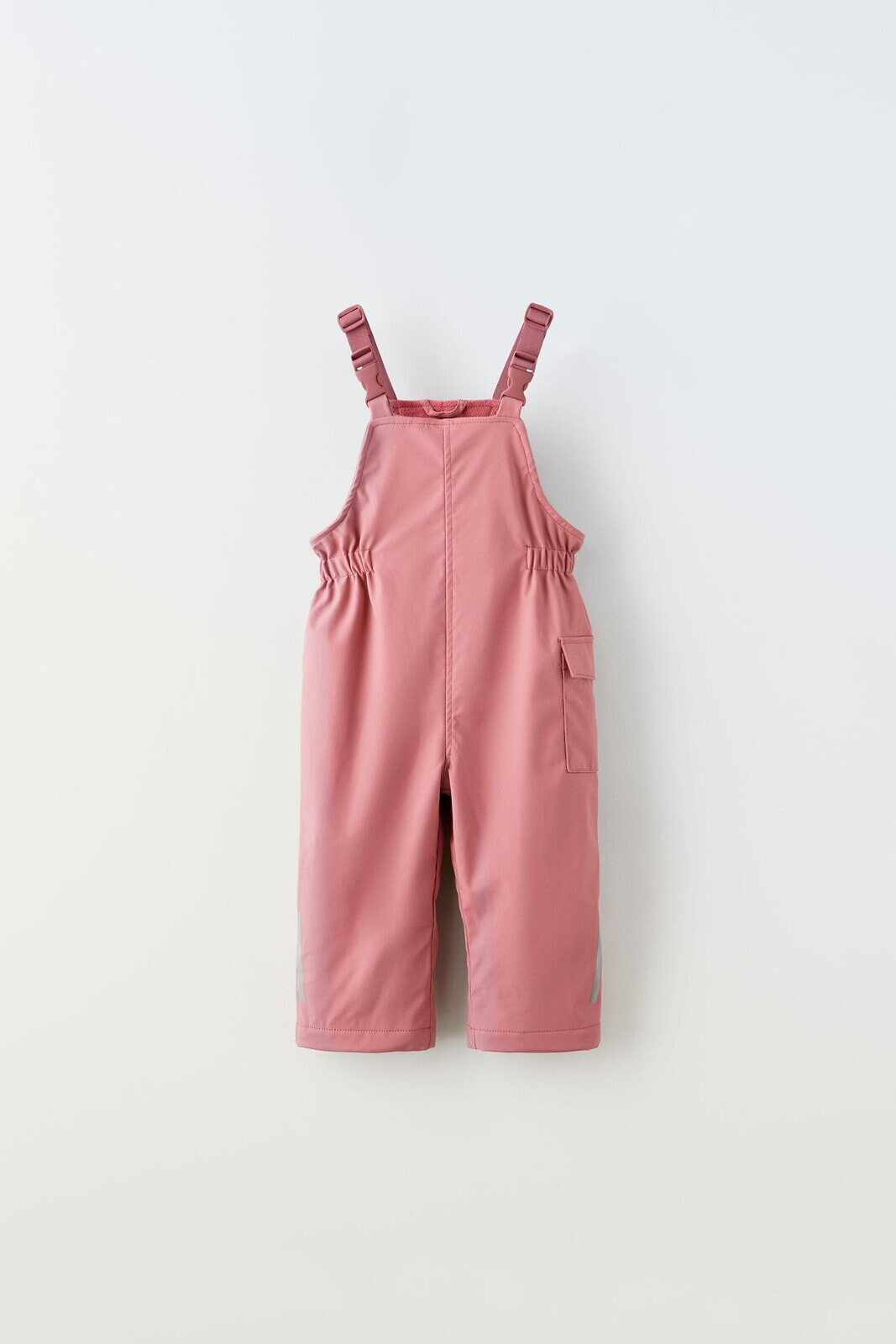 Rubberised fleece dungarees