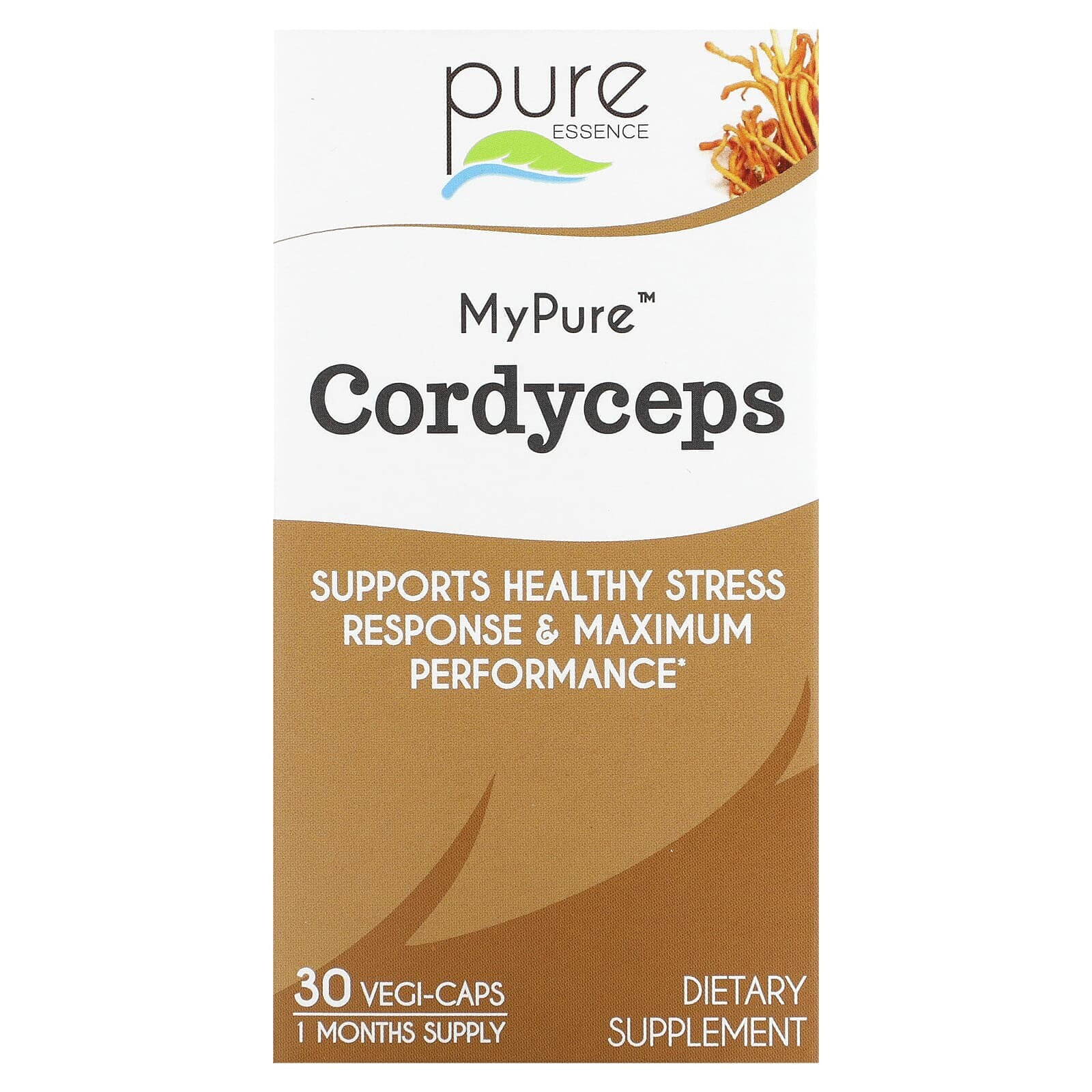 Pure Essence, MyPure, кордицепс, 30 растительных капсул