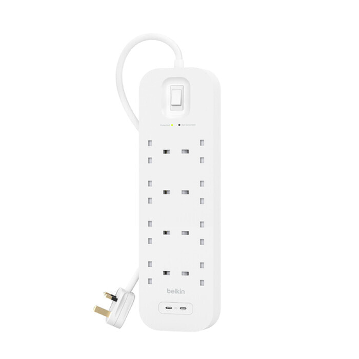 Belkin Connect Белый 8 розетка(и) 2 m SRB004CA2M