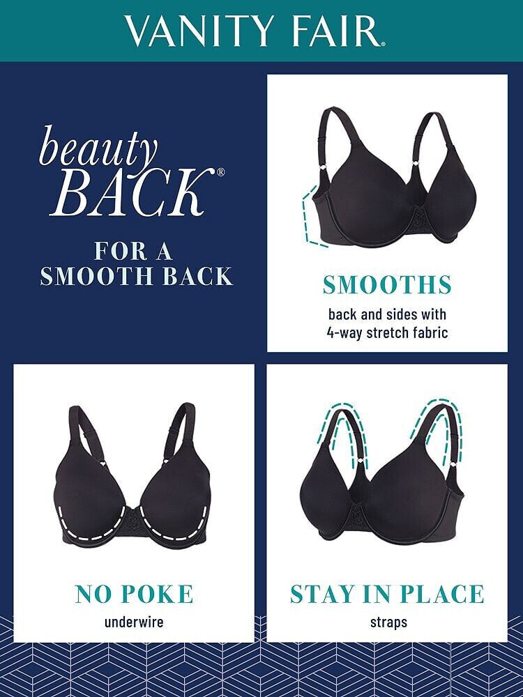 Beauty Back Smoothing Full-Figure Contour Bra 76380 Vanity Fair Размер:  40DDD купить от 3729 рублей в интернет-магазине , женские  бюстгальтеры Vanity Fair