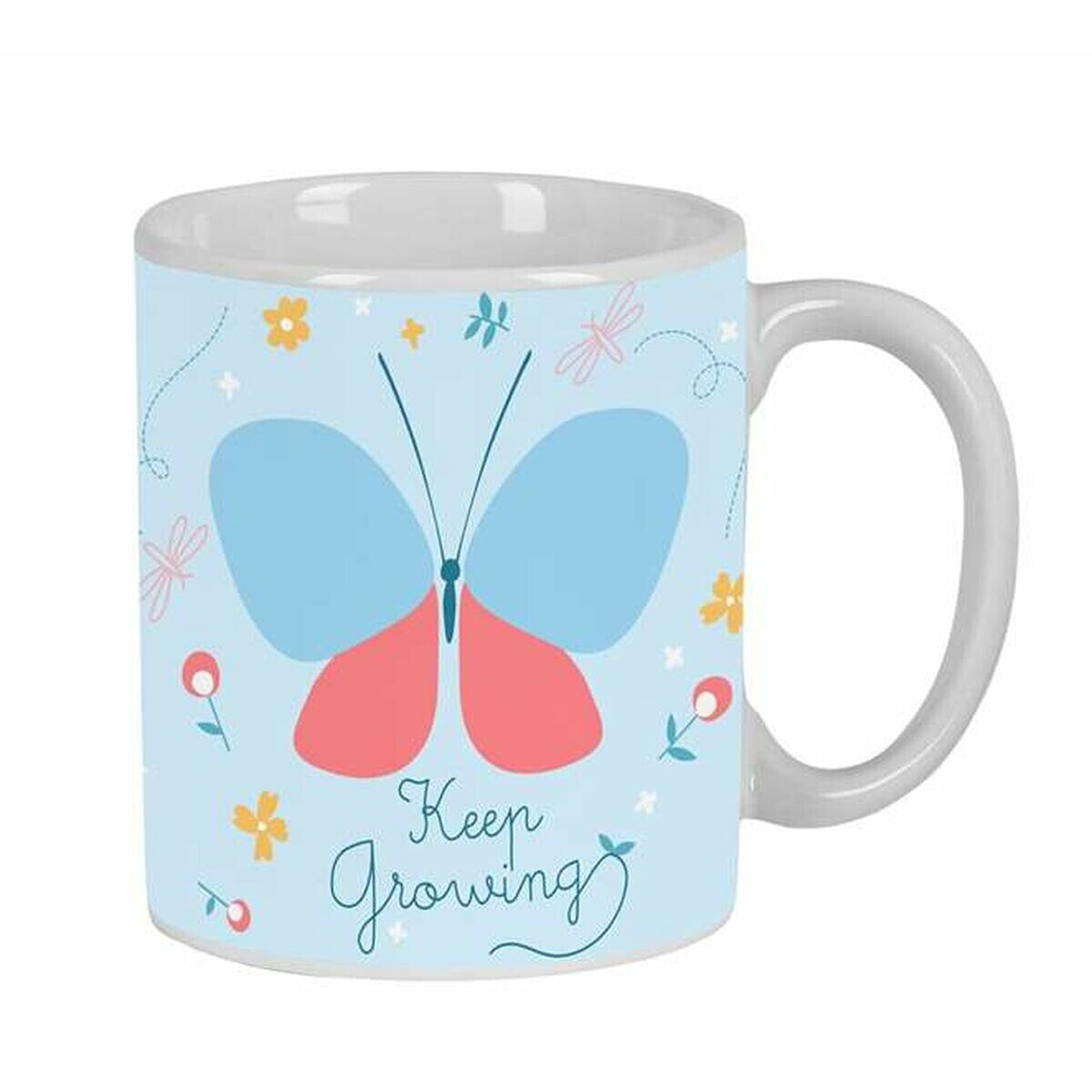 Mug BlackFit8 Mariposa Light Blue Butterfly 350 ml Large