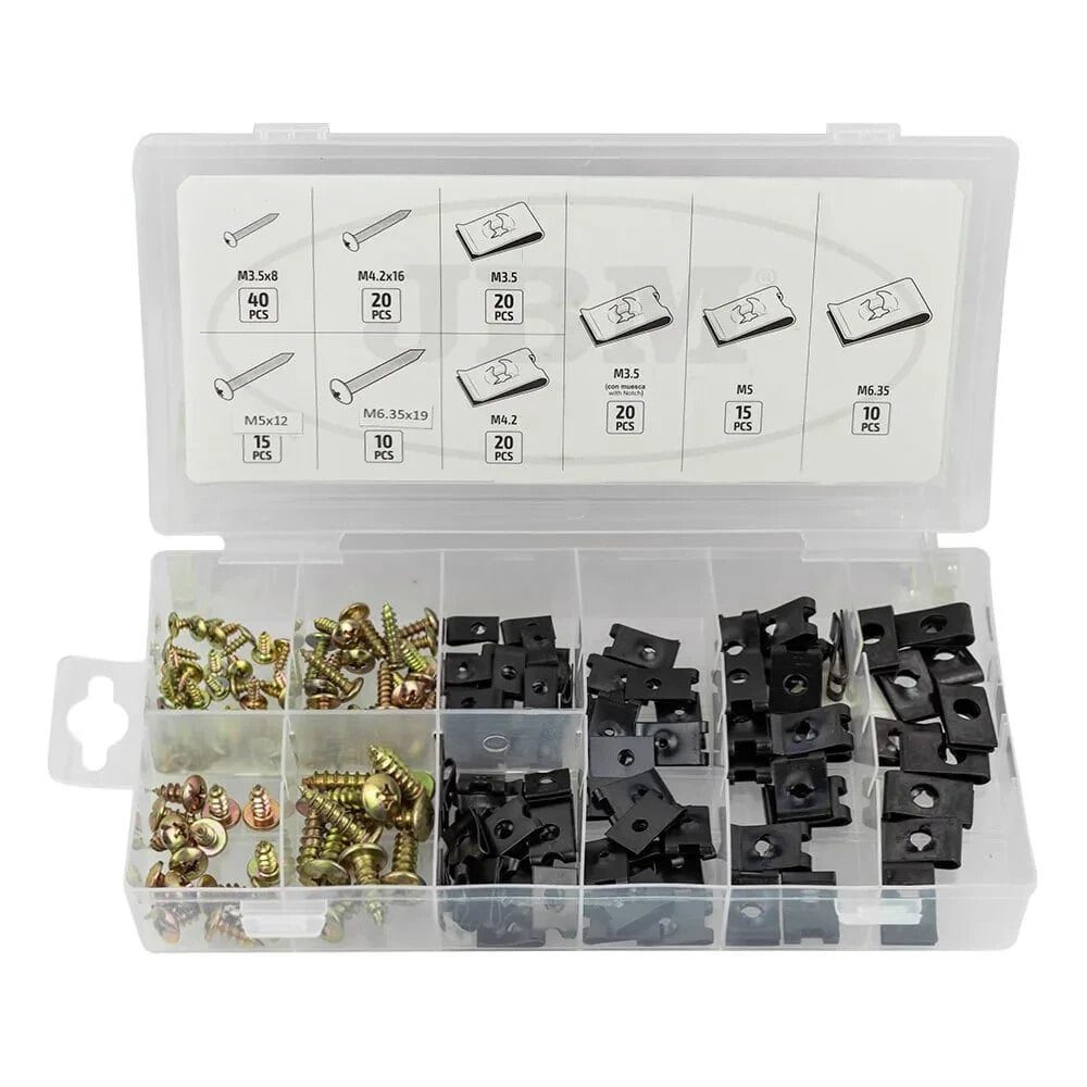 JBM U-clip and screw assortment 170 units