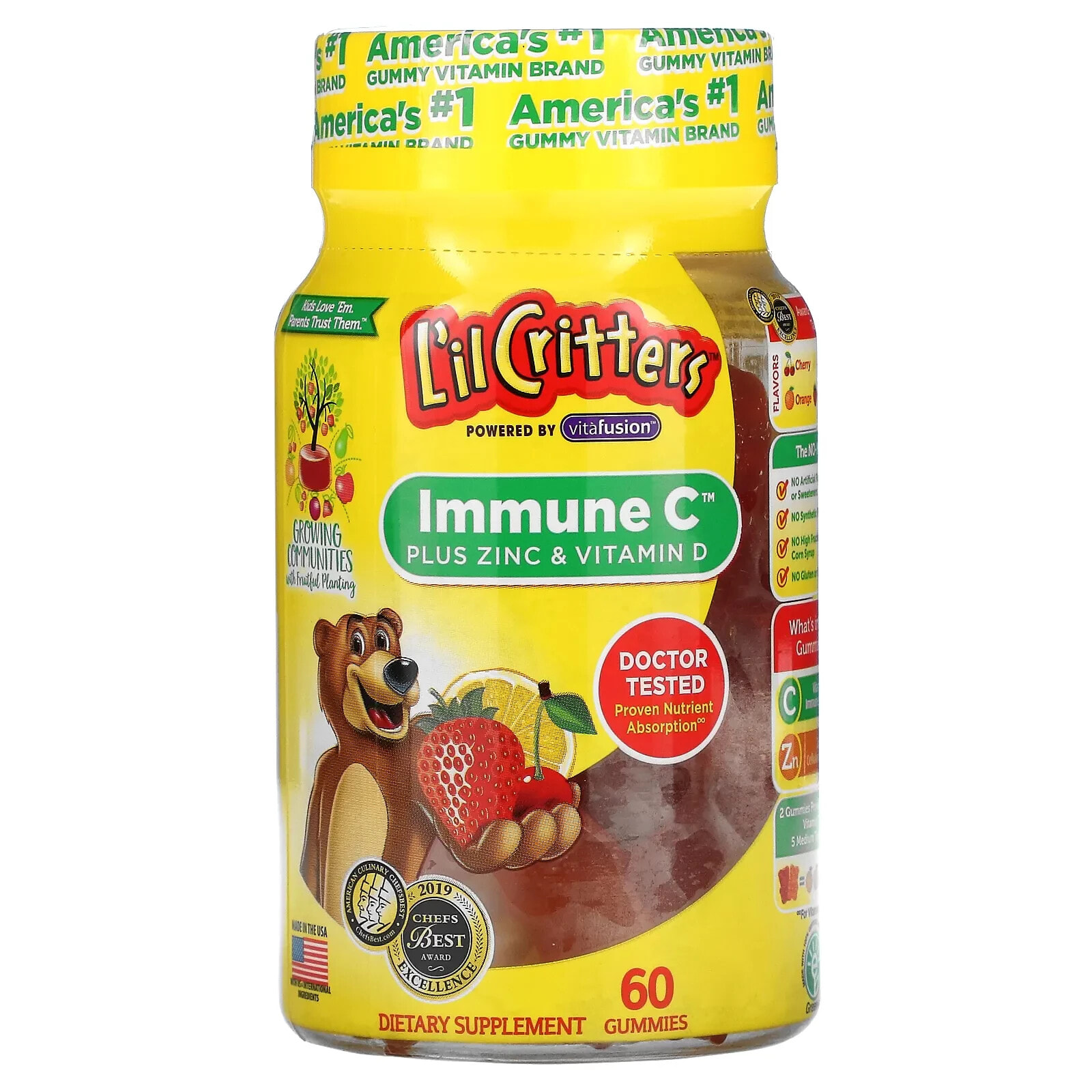 Immune C Plus Zinc & Vitamin D, 190 Gummies