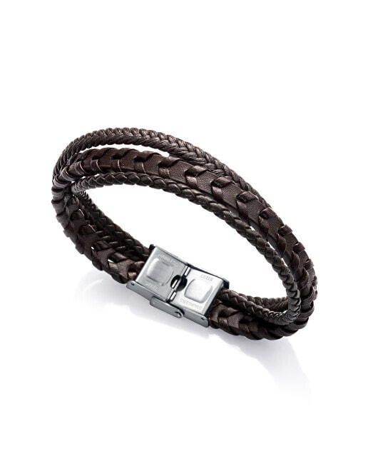 Brown leather bracelet for men Magnum 1334P01011