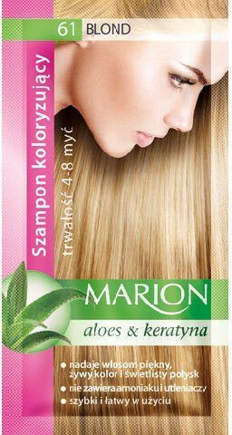 Оттеночное или камуфлирующее средство для волос Marion Szampon koloryzujący 4-8 myć nr 61 blond 40 ml