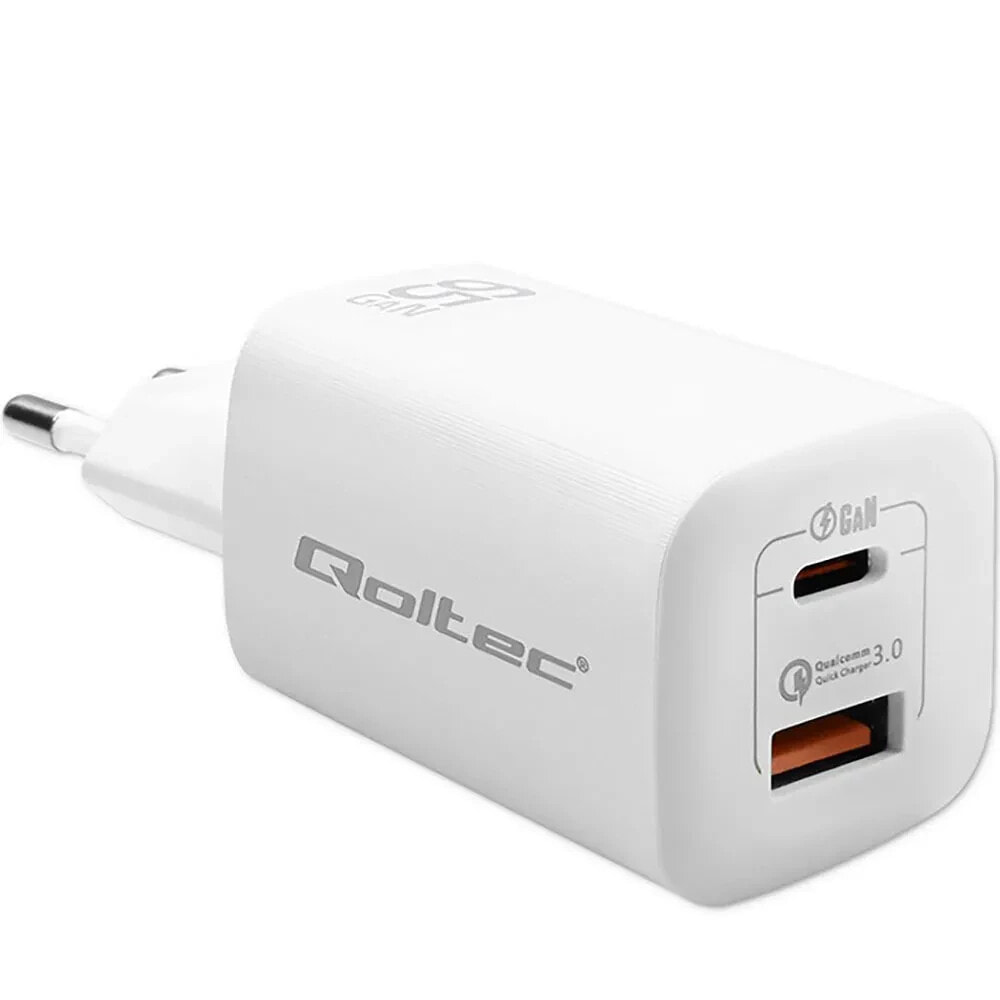 QOLTEC 50765 65W USB-A and USB-C wall charger